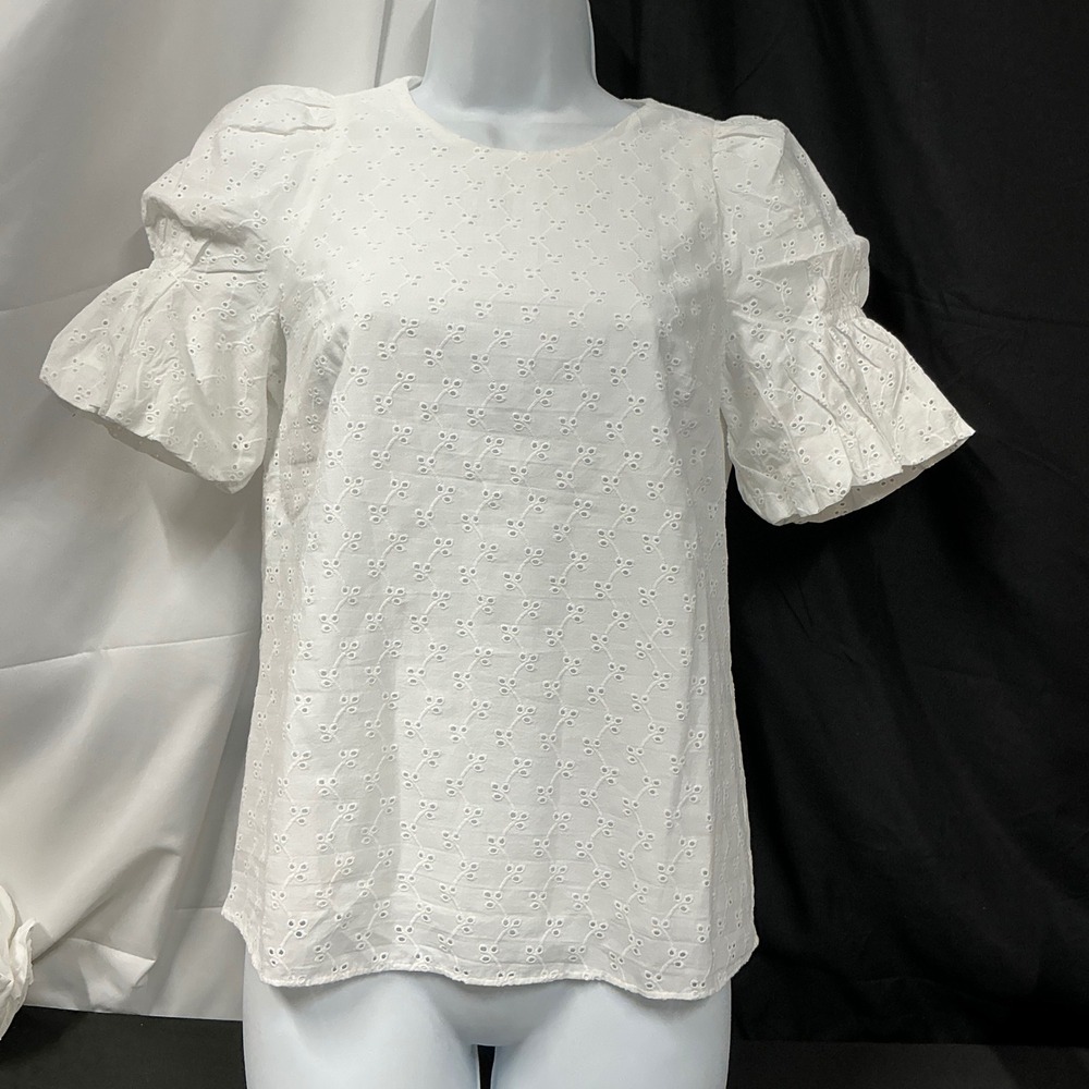 Lilly Pulitzer Resort Lailah Eyelet Puff Sleeve Top XXS NWT